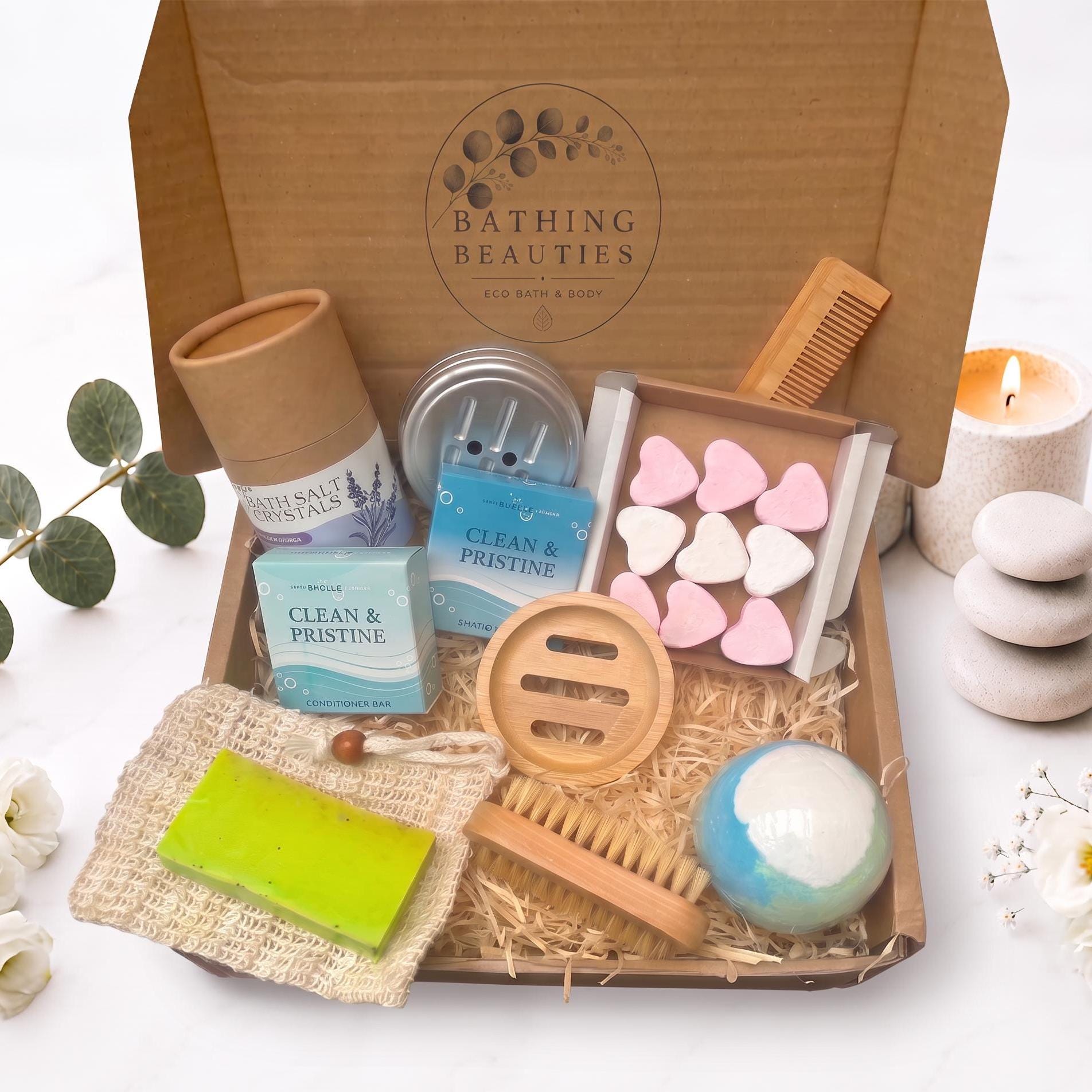 Personalised Luxury Eco Spa Box | Bath Products | Bamboo Accessories | Gift for Her