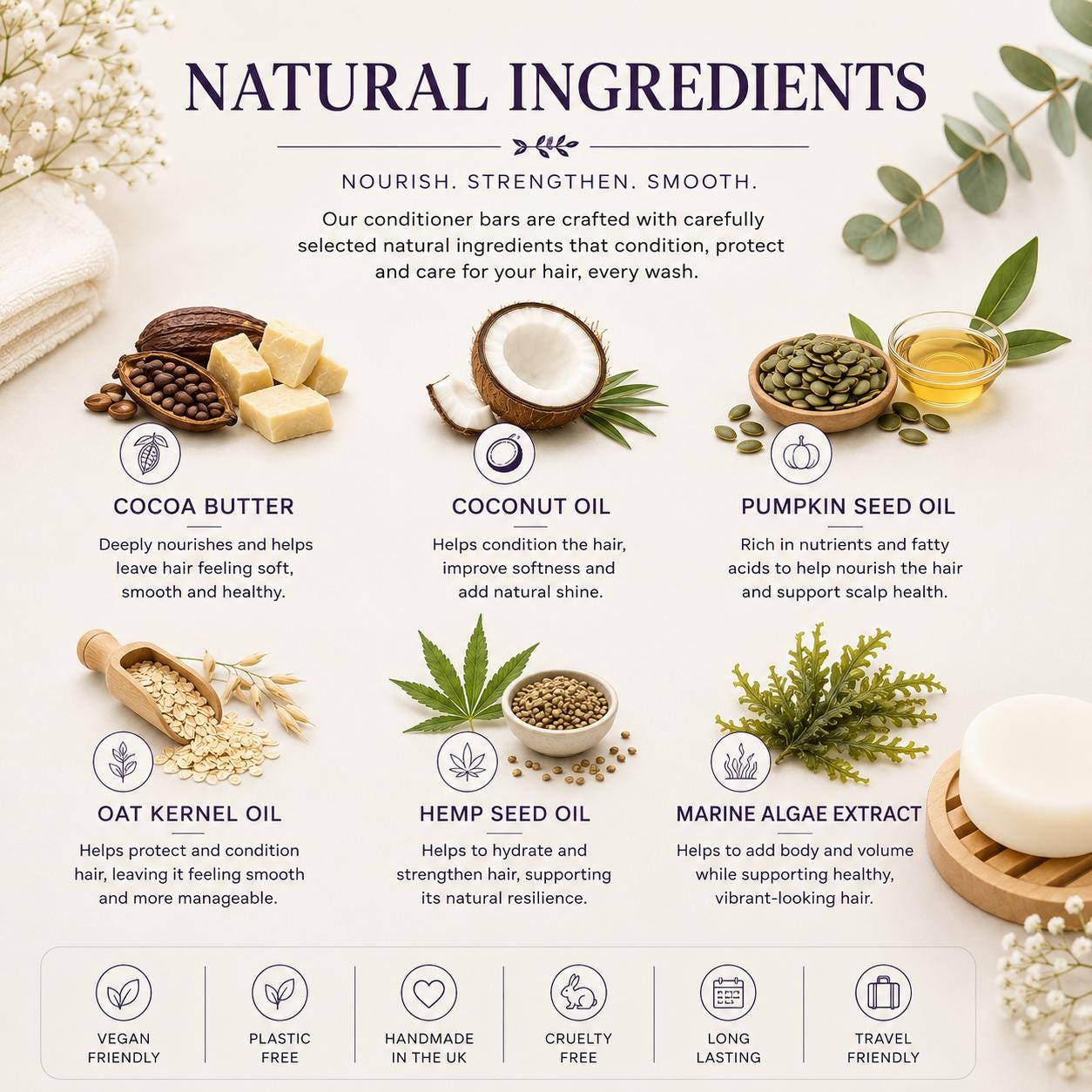 Conditioner Bar | Choose from 5 Formulas | Vegan Solid Conditioner | Plastic Free Hair Care