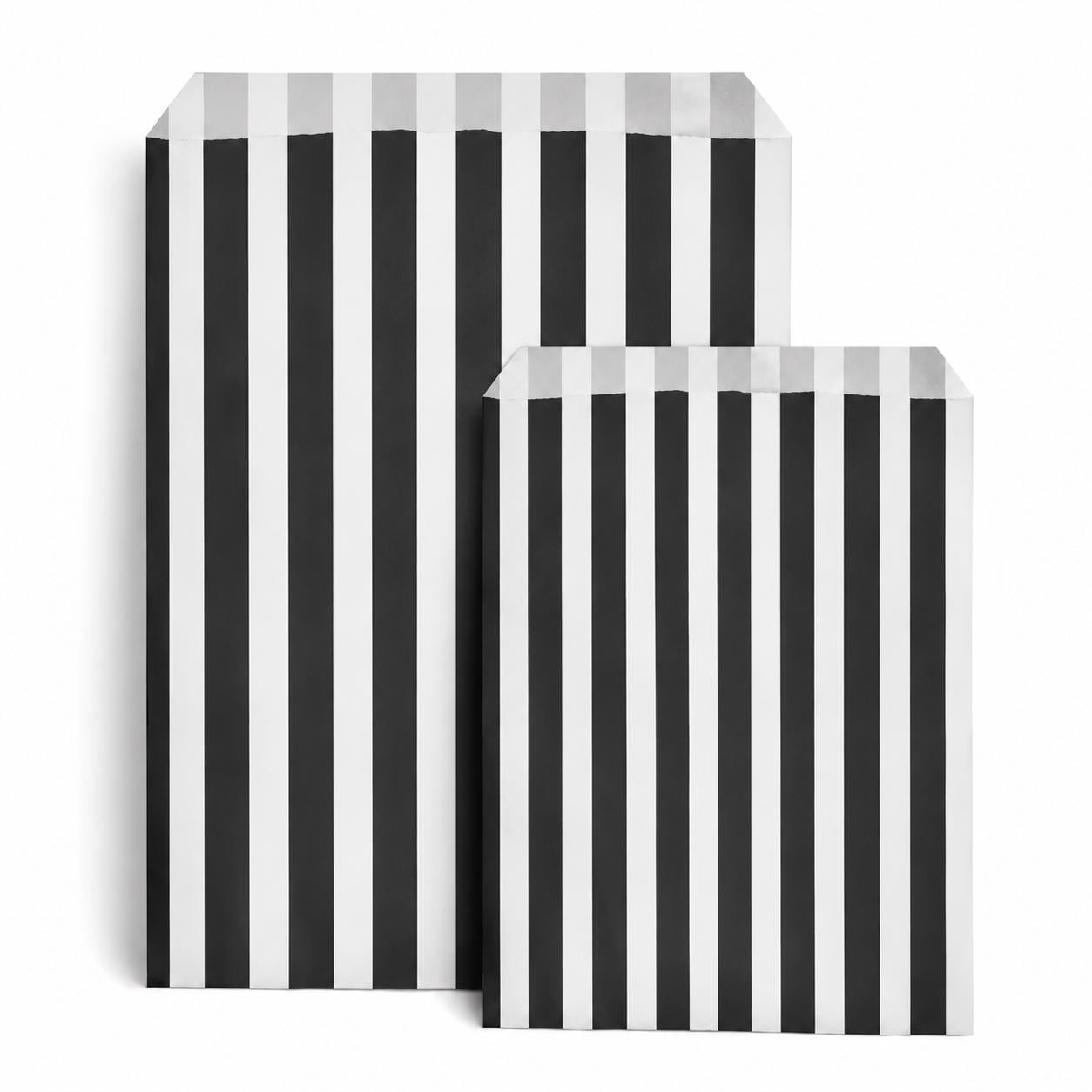 Black White Candy Stripe Paper Bags | Party Favors, Sweet Treats, Retail Packaging