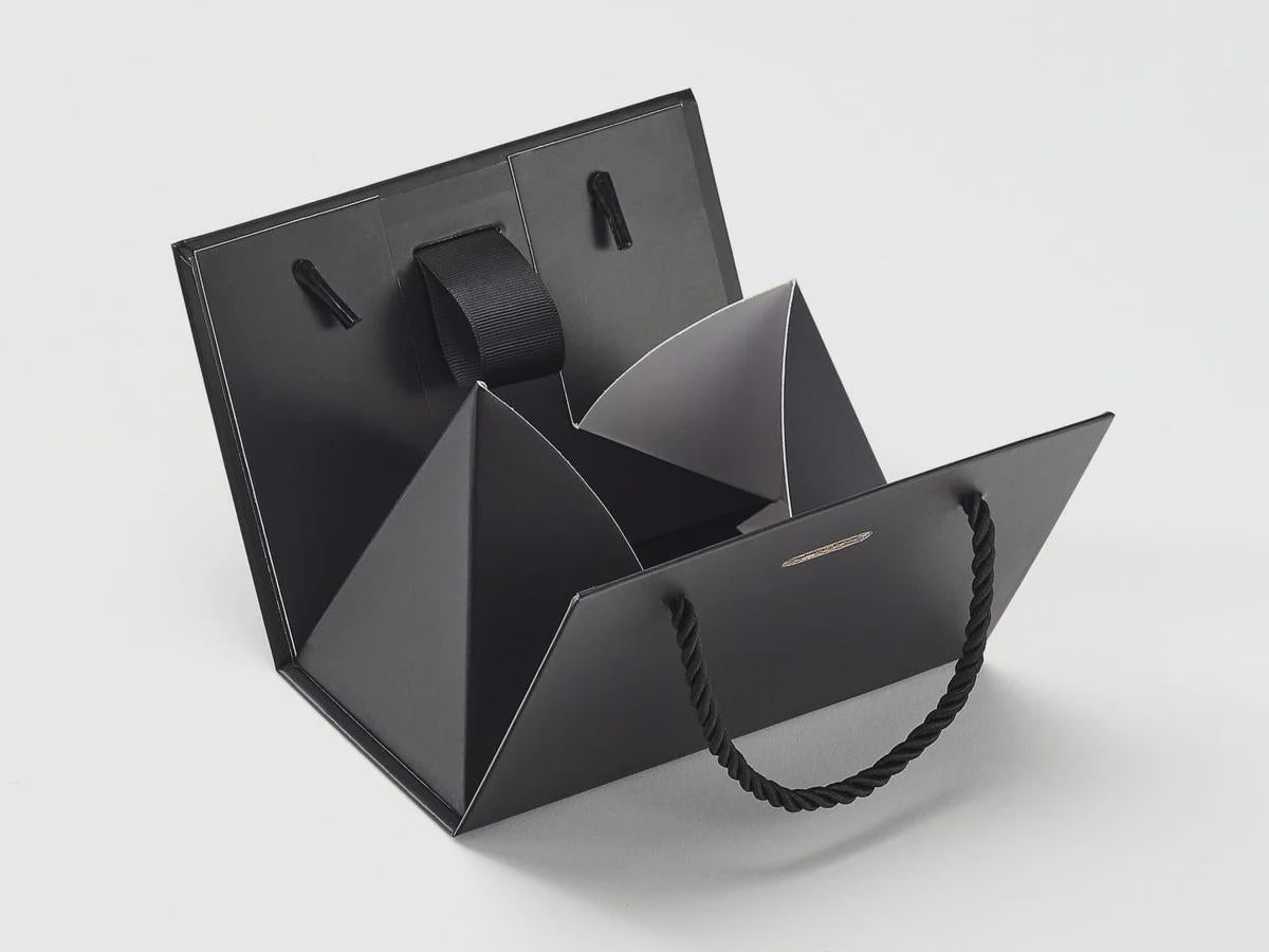 Luxury Black BoxBag | Magnetic Gift Box Bag | Rigid Gift Packaging | Reusable Keepsake