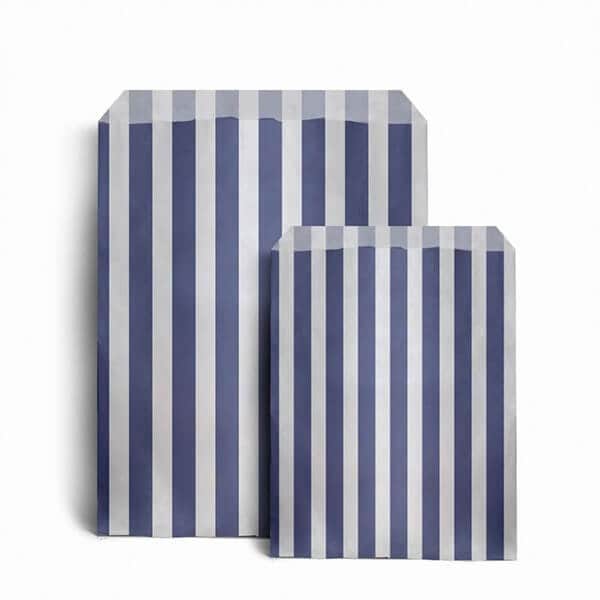 Blue White Candy Stripe Paper Bags | Party Favors, Sweet Treats, Gift Packaging