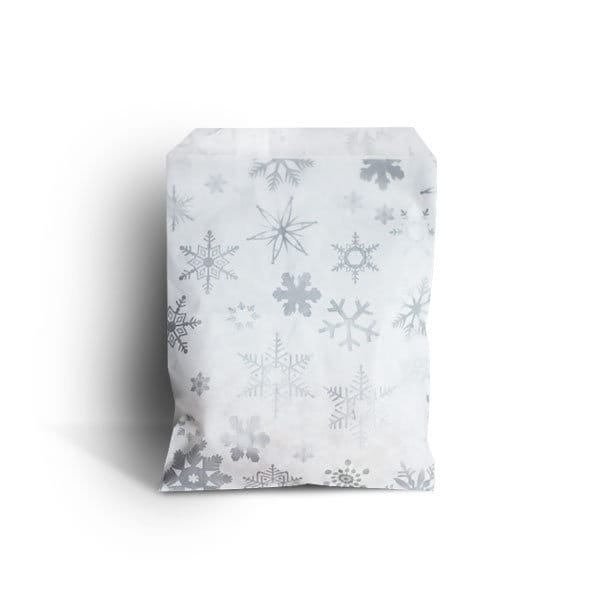 Snowflake Christmas Kraft Paper Bags | Eco Friendly Treat Gift Packaging (5x7 & 7x9)