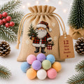 12 Mini Christmas Bath Bombs | Vegan Bath Fizzers | Christmas Gift Bag | Stocking Filler