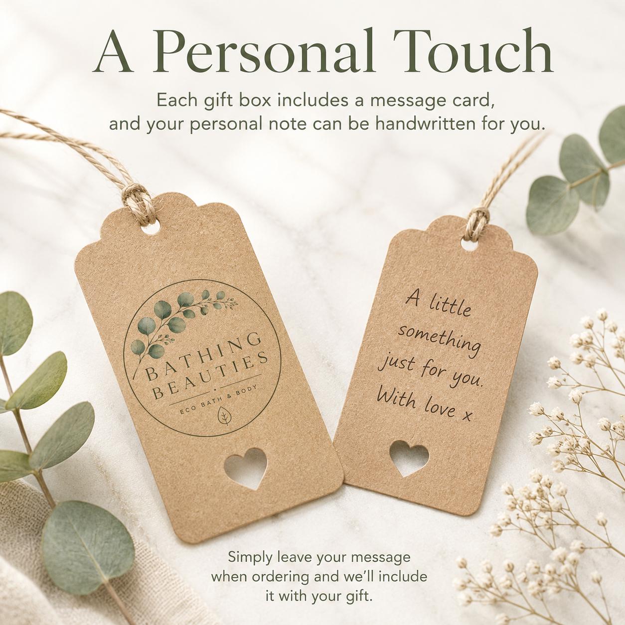 Letterbox Eco Pamper Gift Set | Shampoo, Conditioner Bars, Handmade Soap, Bamboo Accessories