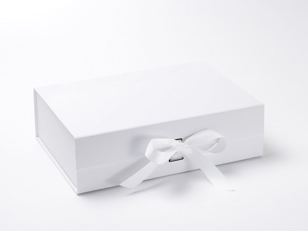 Luxury White Keepsake Box | Magnetic Closure Gift Packaging, Memory Storage