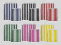 Striped Paper Bags, Party Favours, Sweet Treat Bags, 100 Pack, 2 Sizes, 7 Colours