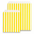 Yellow White Candy Stripe Paper Bags | Party Favors, Sweets, Gifts (Sample to 300 Pack)