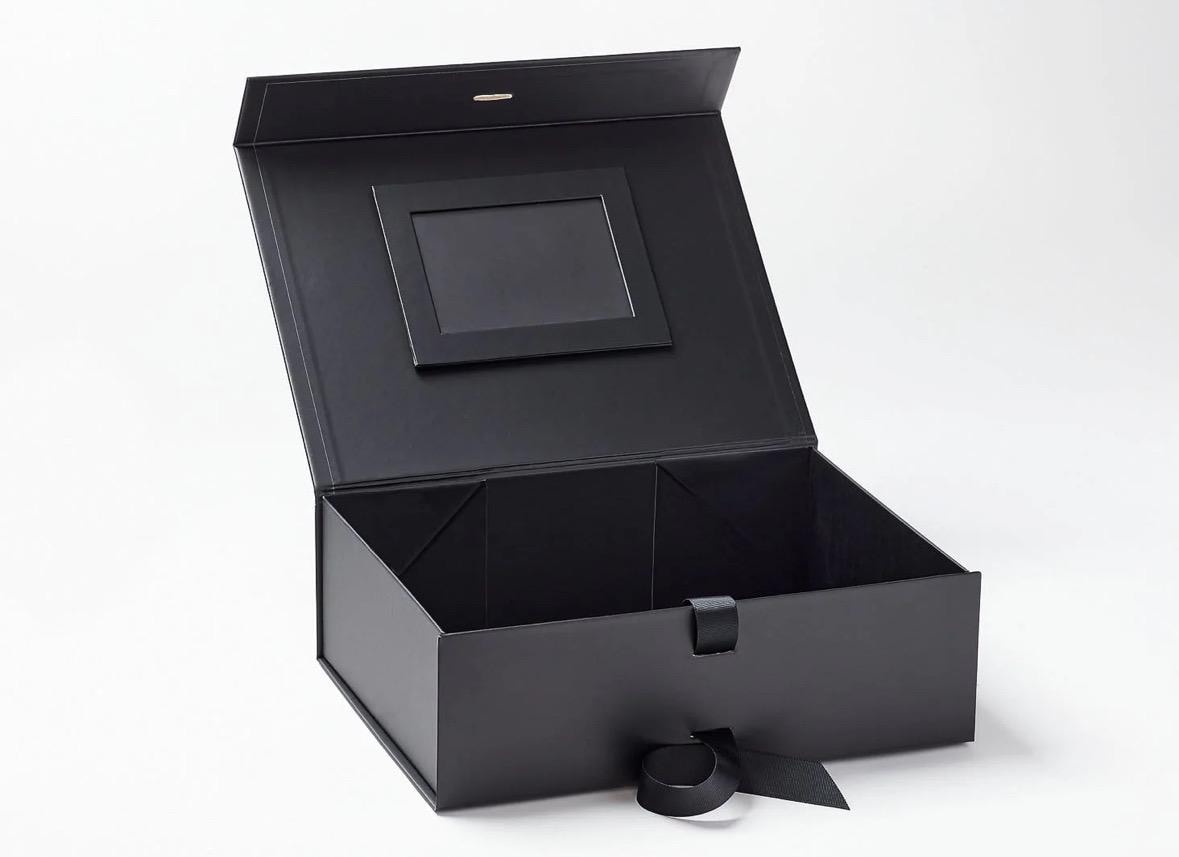 Luxury Photo Memory Box | Magnetic Keepsake Gift Box (White or Black)