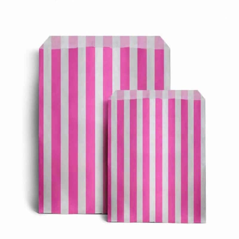 Candy Stripe Paper Bags | Mixed Colours, Party Favours, Sweet Bags