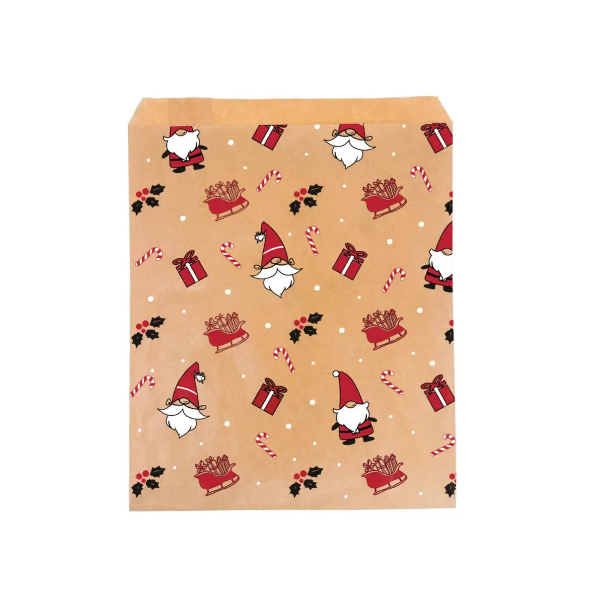 Santa's Sleigh Christmas Kraft Paper Bags