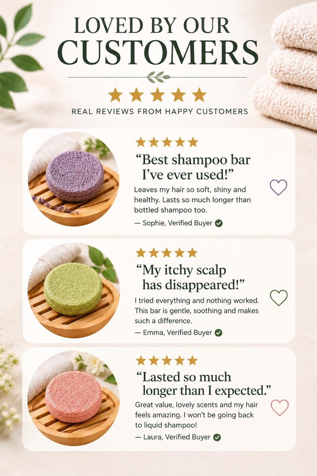Eco Shampoo & Conditioner Gift Set | Choose Your Hair Type | Bamboo Soap Dishes | Plastic Free