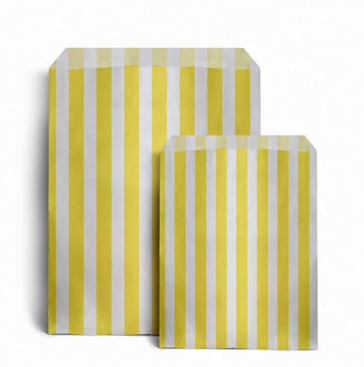 Candy Stripe Paper Bags | Mixed Colours, Party Favours, Sweet Bags