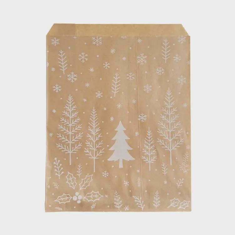Enchanted Forest Christmas Kraft Paper Bags | Eco Friendly Treat Bags (5x7 & 7x9)