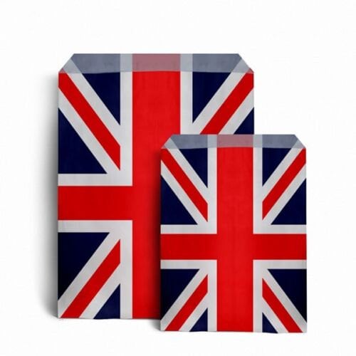 Union Jack Paper Bags | Eco Friendly Gift Packaging | Treat Bags | 5x7 & 7x9