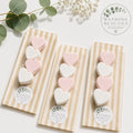 Mini Heart Bath Fizzers | Rose, Snow Musk, Vegan Bath Bombs, Wedding Favours