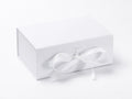 White Luxury Keepsake Box: Memory Box with Ribbon