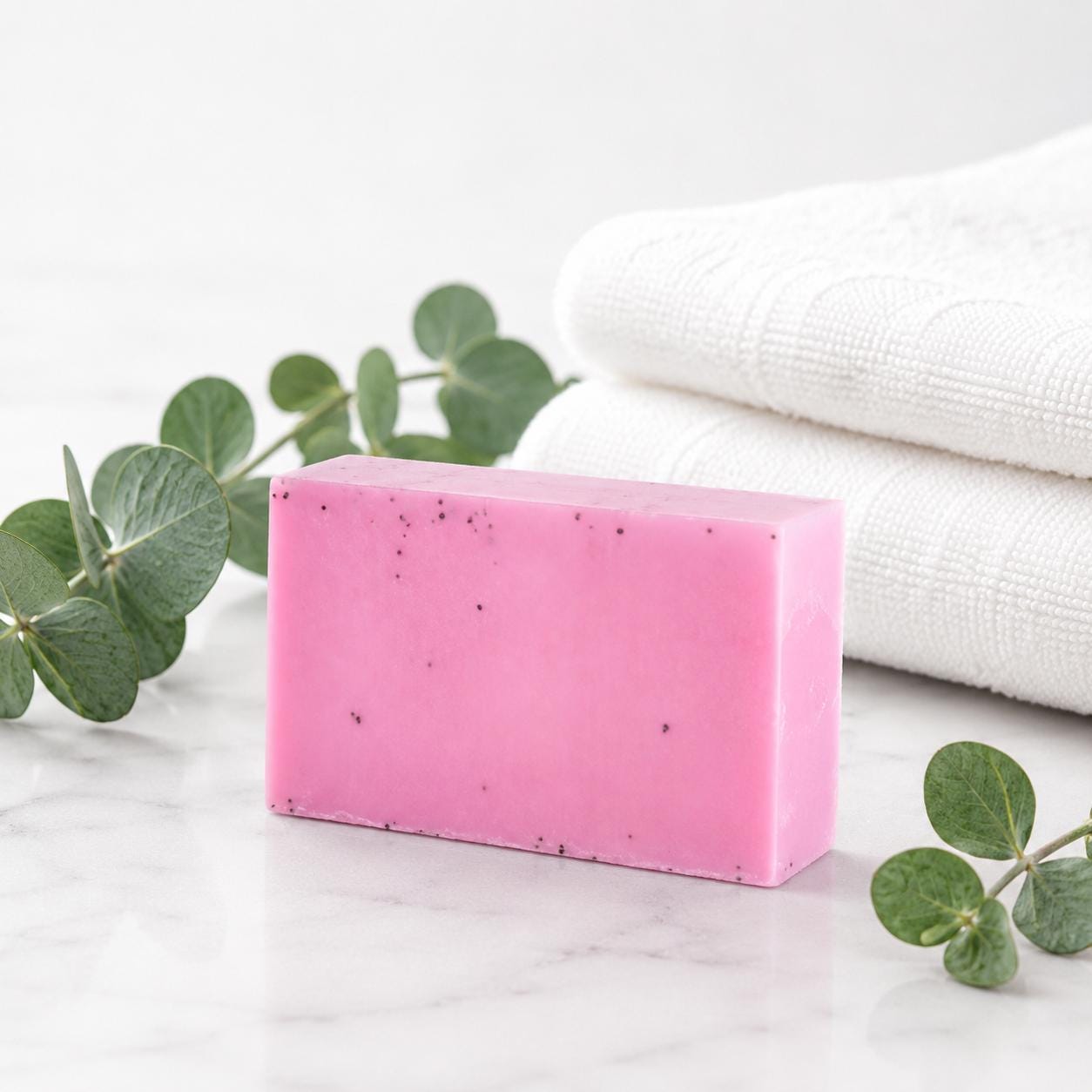 Handmade Vegan Soap | Strawberry Soap Bar, Jojoba Avocado Oil (SLS Free)