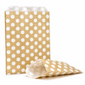 Gold & White Polka Dot Paper Bags | Eco Friendly Gifting | Treat Bags