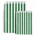 Green White Candy Stripe Paper Bags | Party Favors, Sweets, Gifts (Sample to 300 Pack)