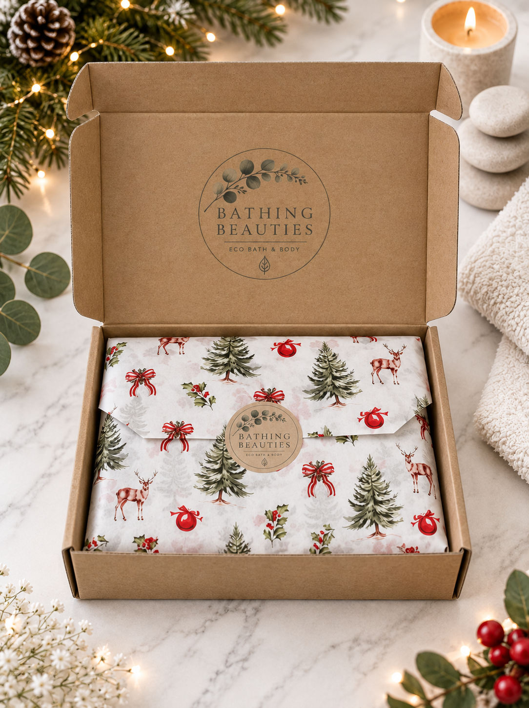 Christmas Soap Gift Box - 3 or 5 Bars