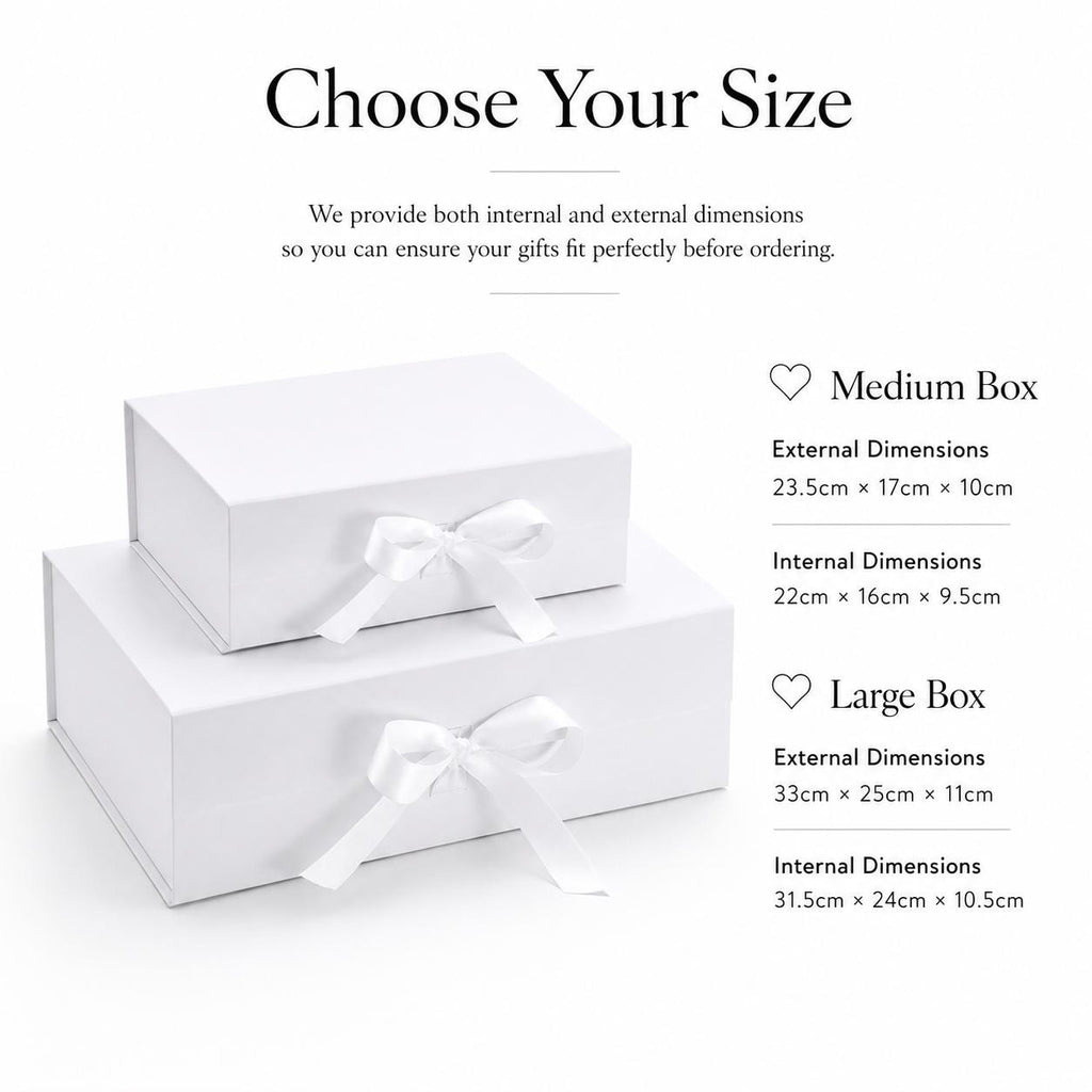 Mother of The Groom Gift Box: White Keepsake, Silver/Gold Lettering