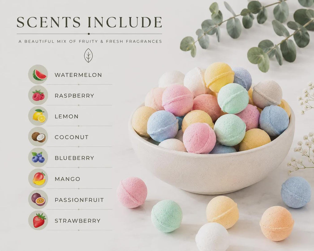 12 Mini Christmas Bath Bombs | Vegan Bath Fizzers | Christmas Gift Bag | Stocking Filler