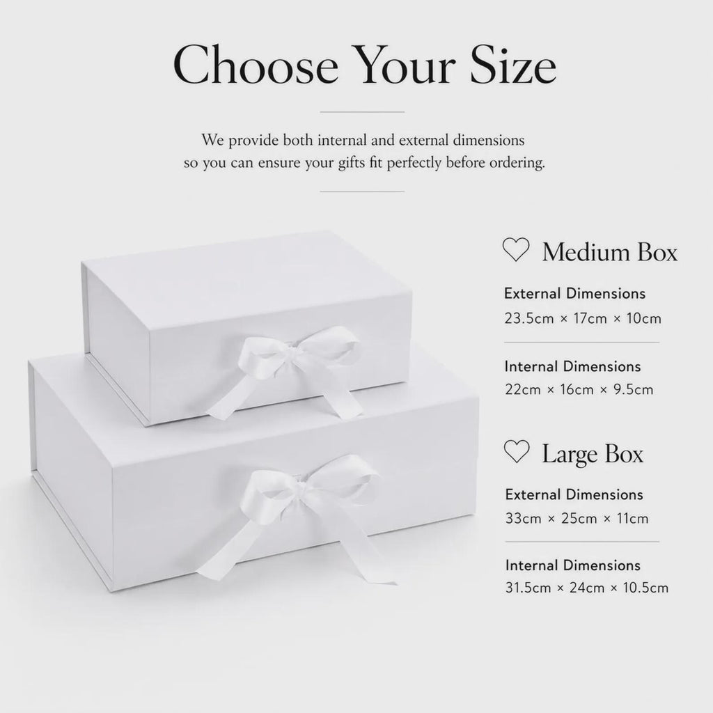 Luxury Photo Memory Box | Magnetic Keepsake Gift Box (White or Black)